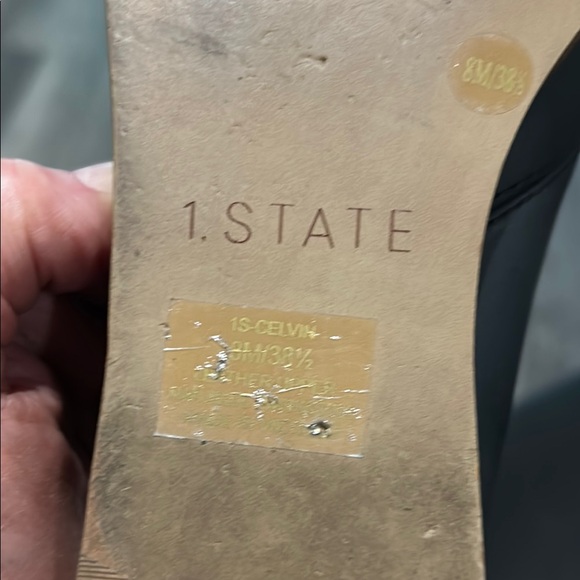 1. State Black Open-Toe Leather Flats - Picture 6 of 6